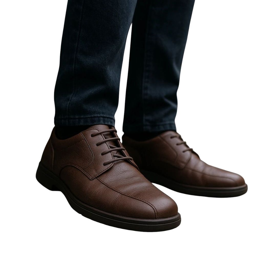 JOHNSTON & MURPHY Shuler Bicycle Brown Pebble Lace-up Size 10M Comfort & Style - Picture 5 of 16